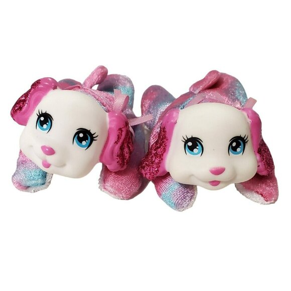 Puppy Surprise Dog + 2 Puppies Plush Stuffed Animal Pink Blue Purple Fur Glitter - Picture 2 of 16